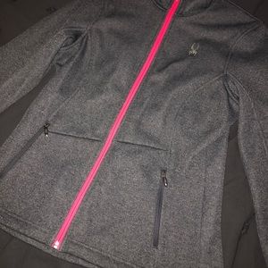 Spyder Grey/Pink Zip Up Sweater